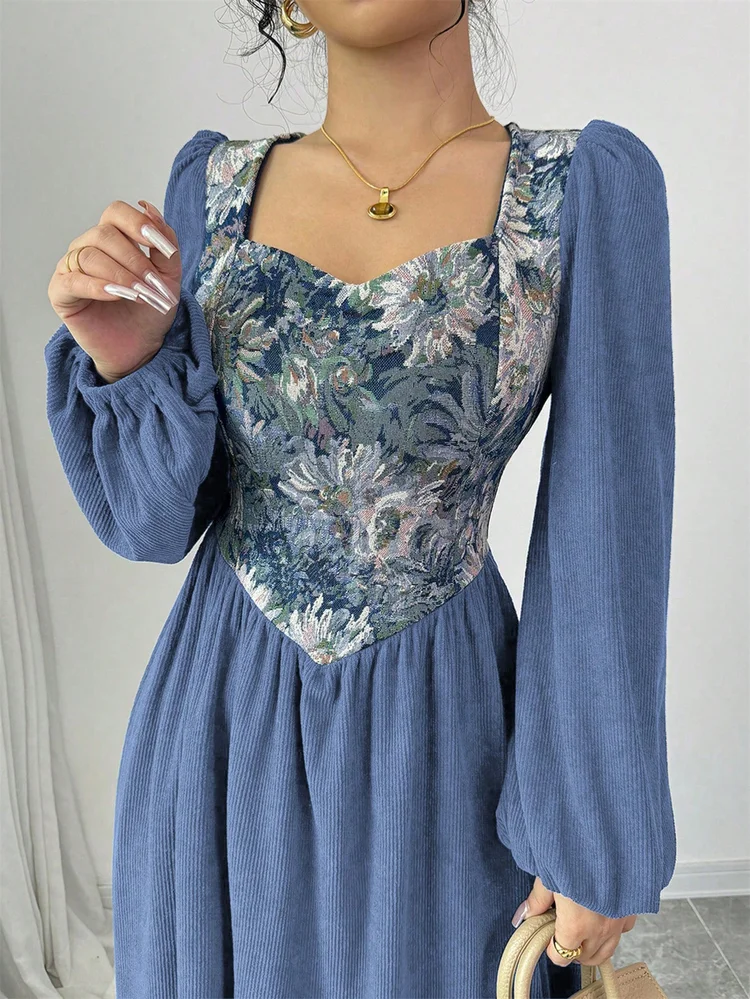 Patchwork A-Line Dress 48 Patchwork A-Line Dress
