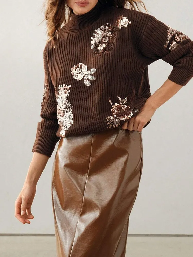 3D Embroidery Knit Pullover