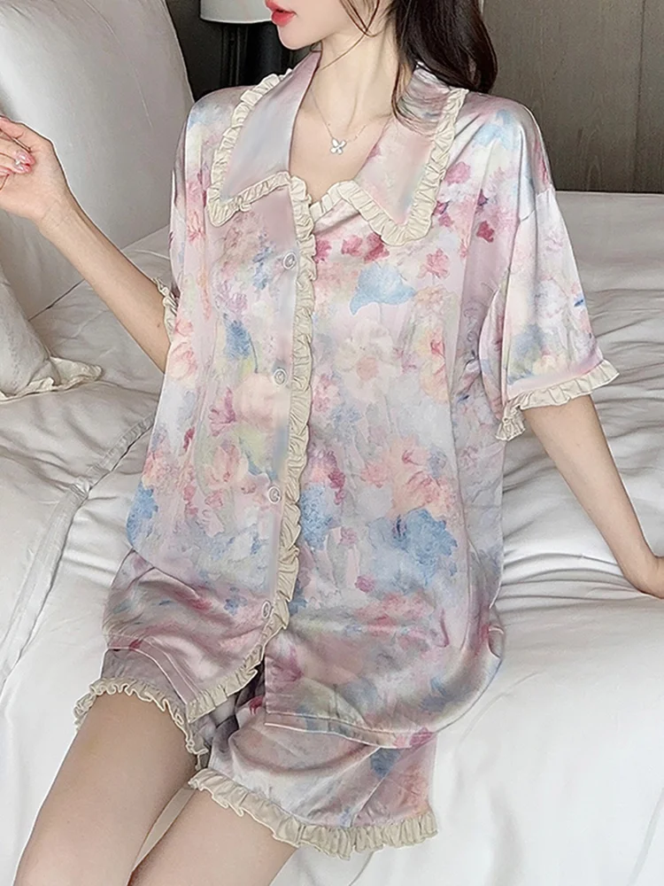 2Pcs Printed Lounge Set