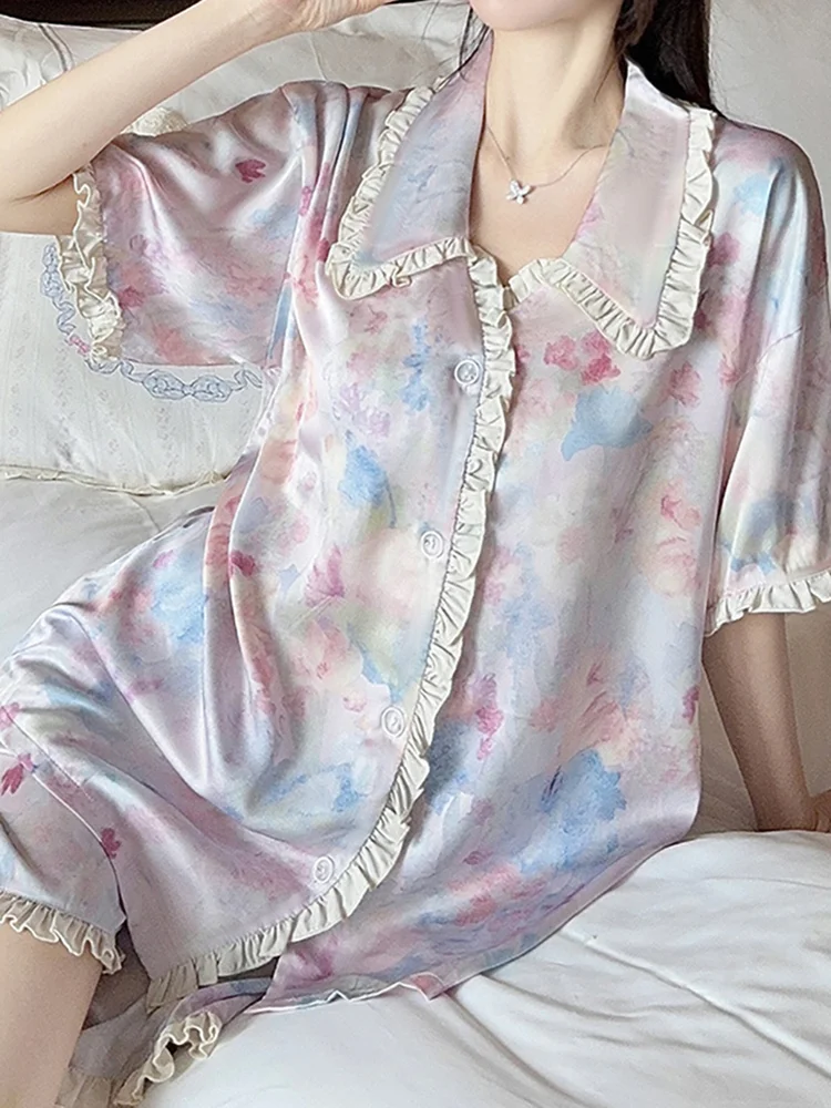 2Pcs Printed Lounge Set
