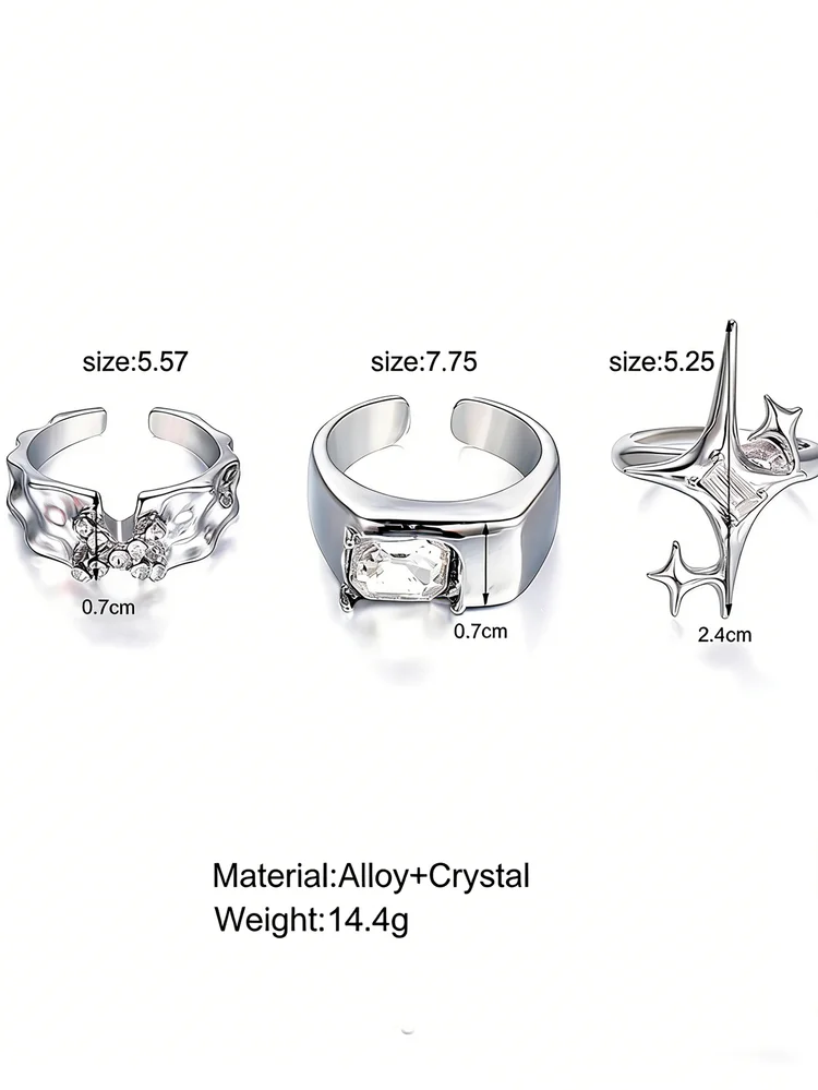 Rhinestone Ring Set 71 Rhinestone Ring Set