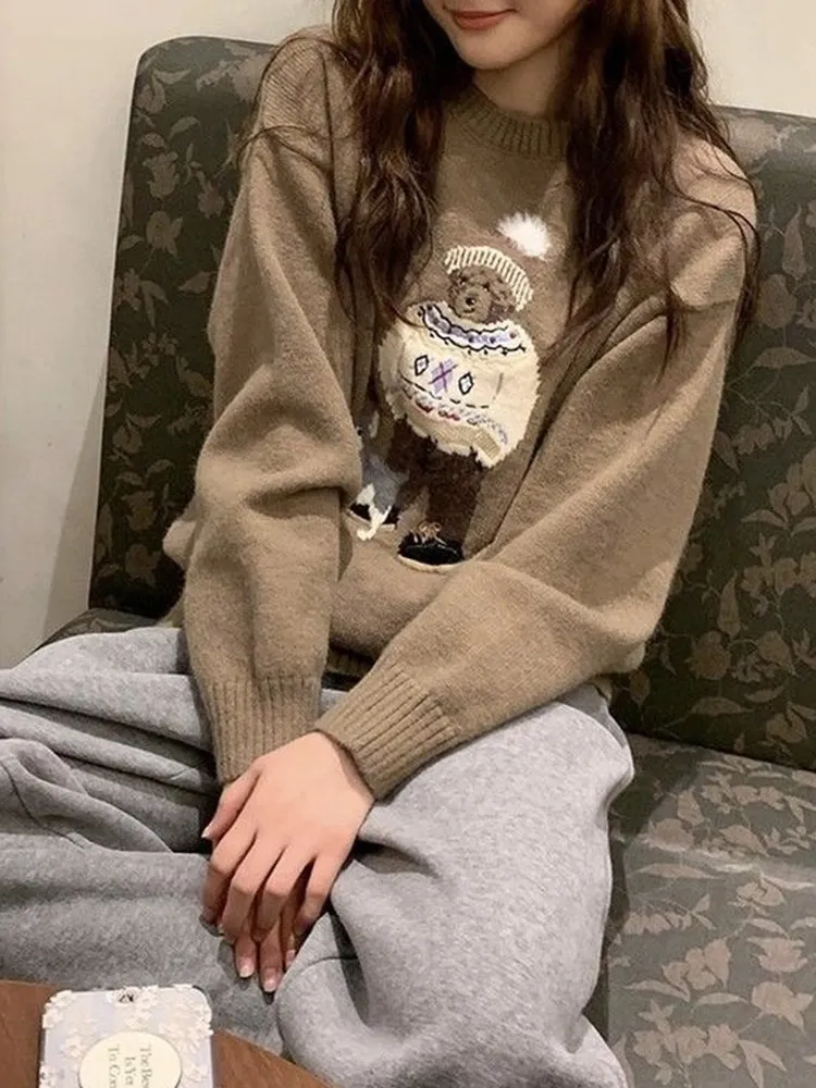3D Embroidery Knit Pullover
