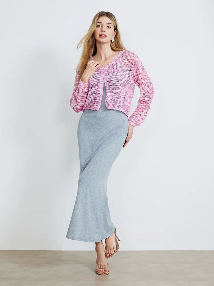 Openwork Knit Cardigan