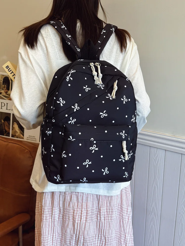 Bow Print Backpack