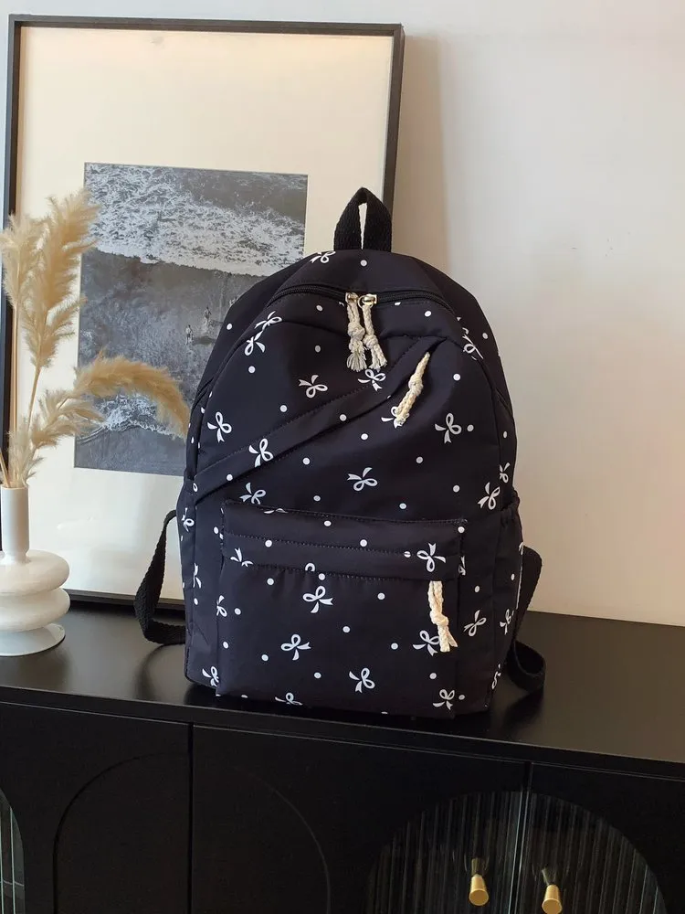 Bow Print Backpack