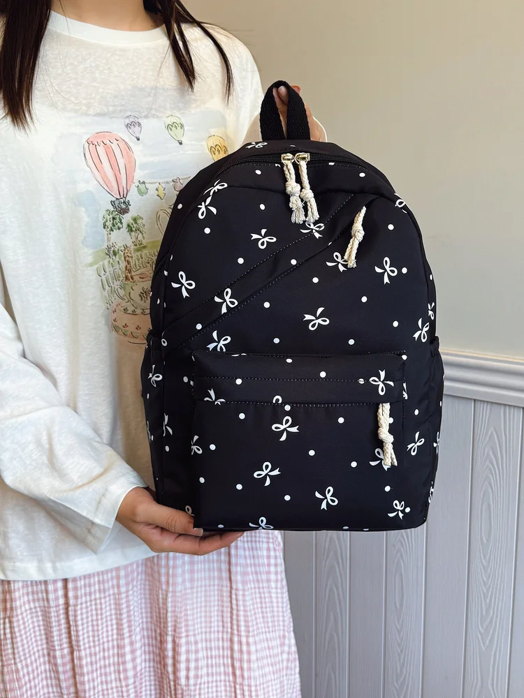 Bow Print Backpack