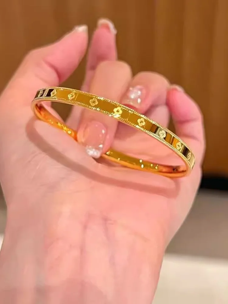 1pc-Flowers Bangle