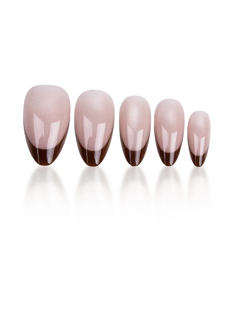 Cat-eye&Color Block Artificial Nails