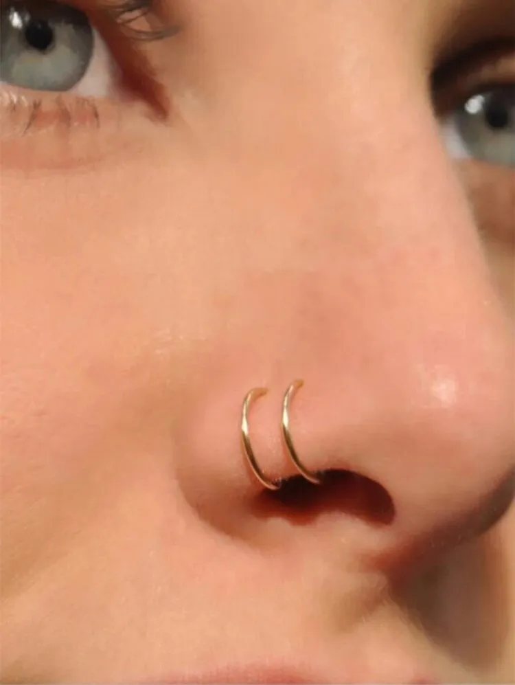 2Pcs Geometric Imitation/Artificial Jewellery - Nose Ring