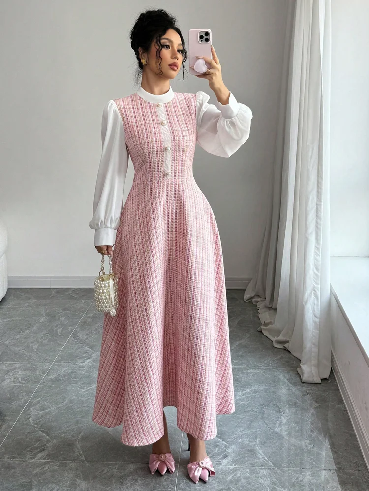 Patchwork A-Line Dress 26 Patchwork A-Line Dress