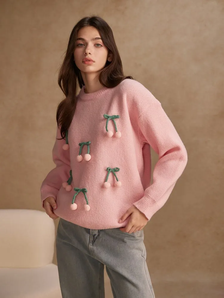 3D Embroidery Knit Pullover