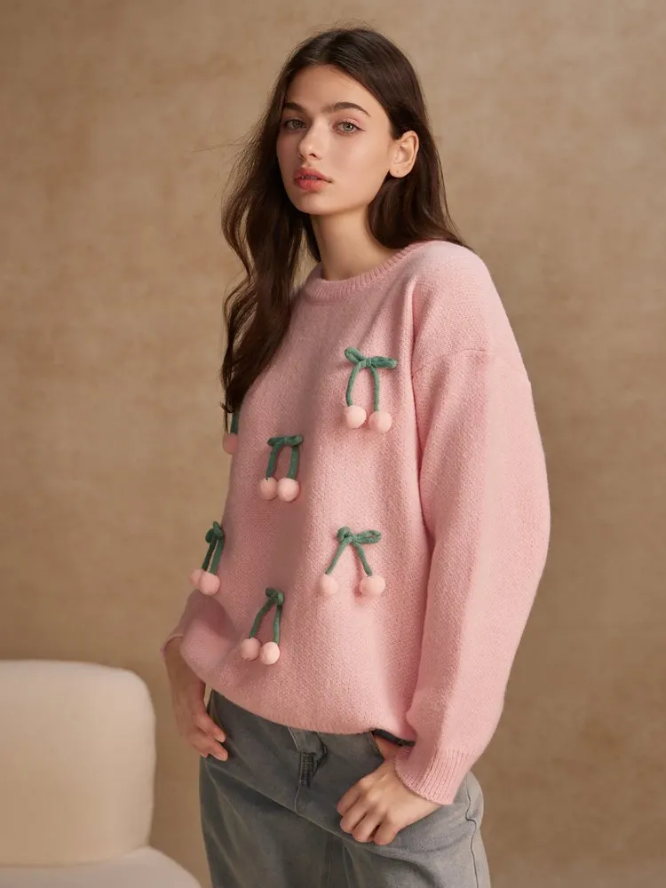 3D Embroidery Knit Pullover