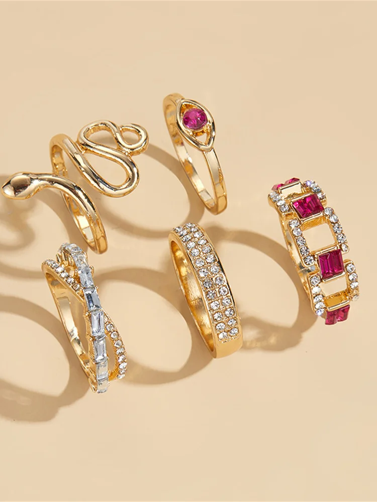 Rhinestone Ring Set 24 Rhinestone Ring Set