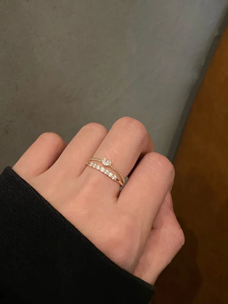 Rhinestone Ring Set 7 Rhinestone Ring Set
