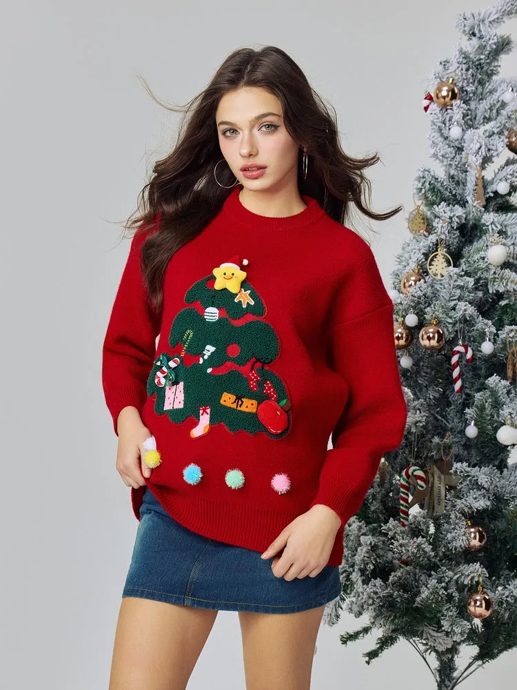 Pom Pom Knit Pullover