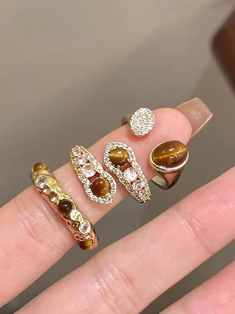 Rhinestone Ring Set 4 Rhinestone Ring Set