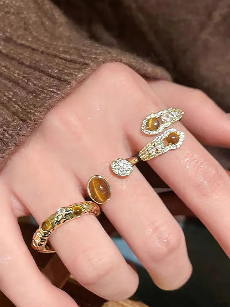 Rhinestone Ring Set 5 Rhinestone Ring Set
