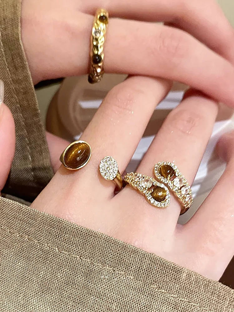 Rhinestone Ring Set 6 Rhinestone Ring Set
