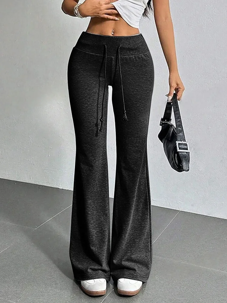 Home 90 Drawstring Flare Leg Pants
