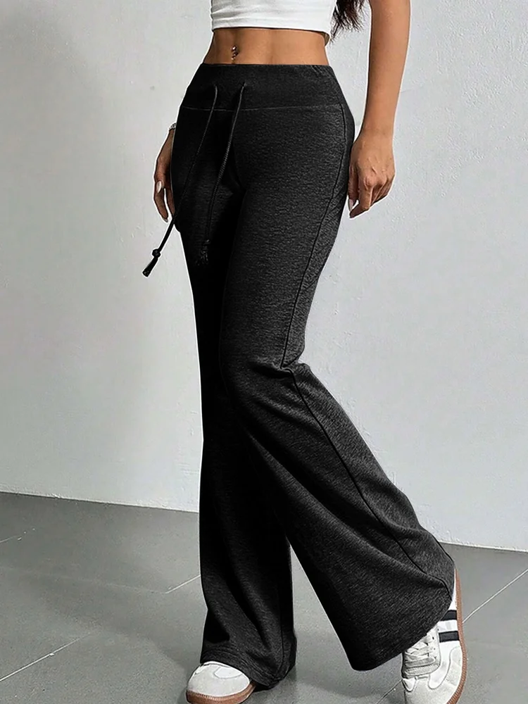 Home 92 Drawstring Flare Leg Pants