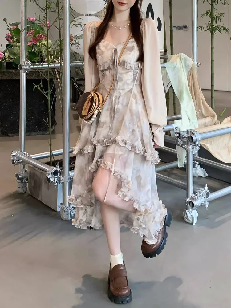 Home 40 Ruffle A-Line Dress