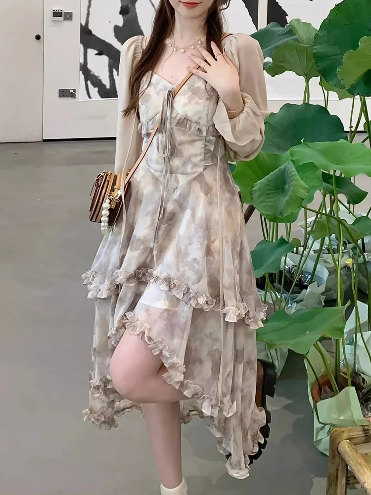 Home 42 Ruffle A-Line Dress