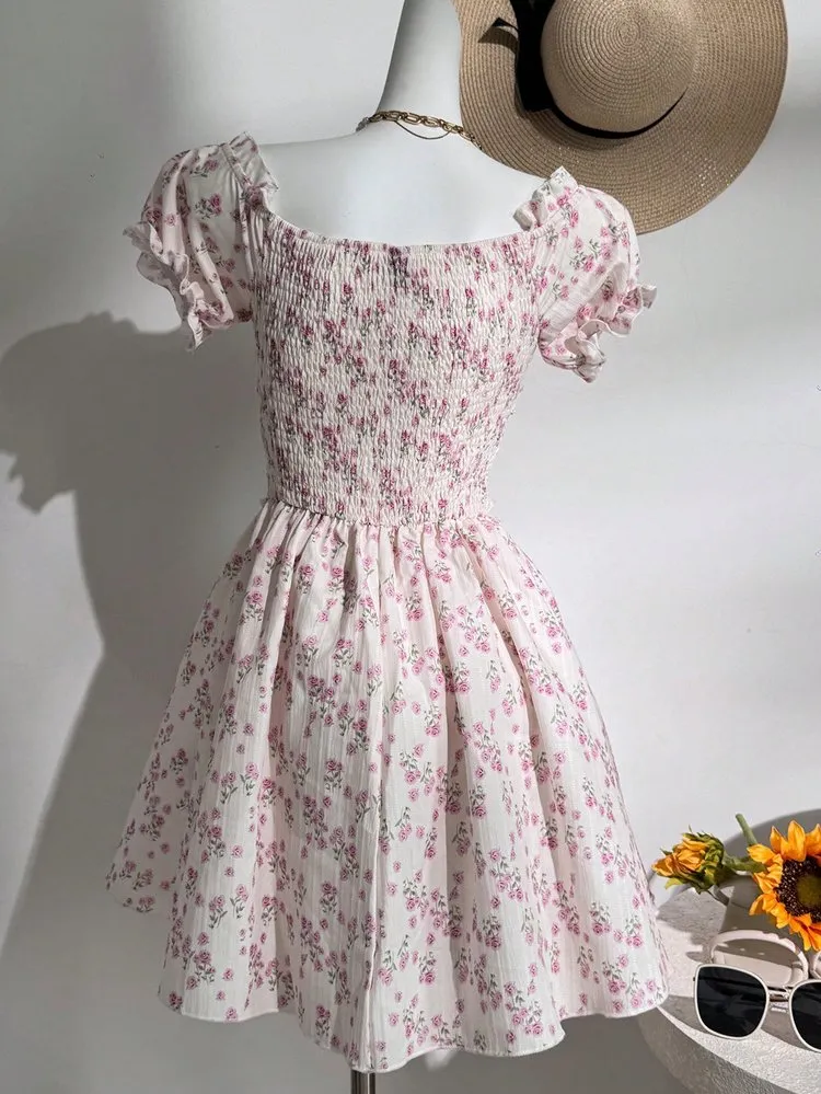 Home 34 Gathered A-Line Dress