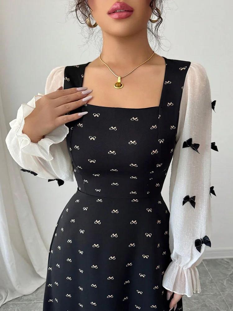 Home 33 Patchwork A-Line Dress
