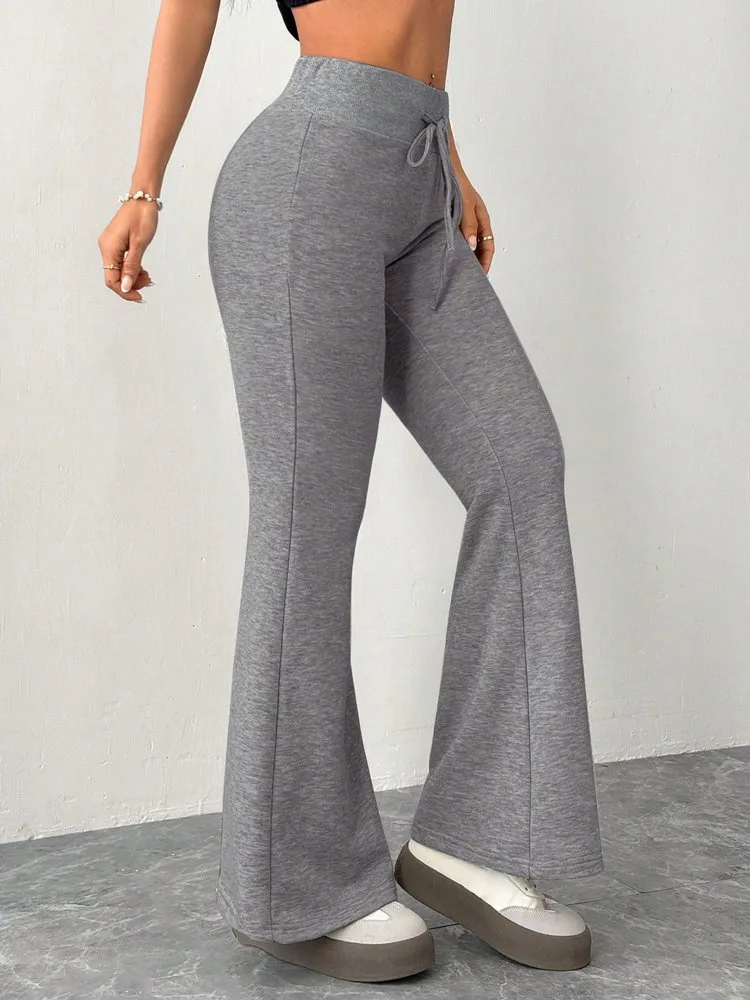 Home 75 Drawstring Flare Leg Pants