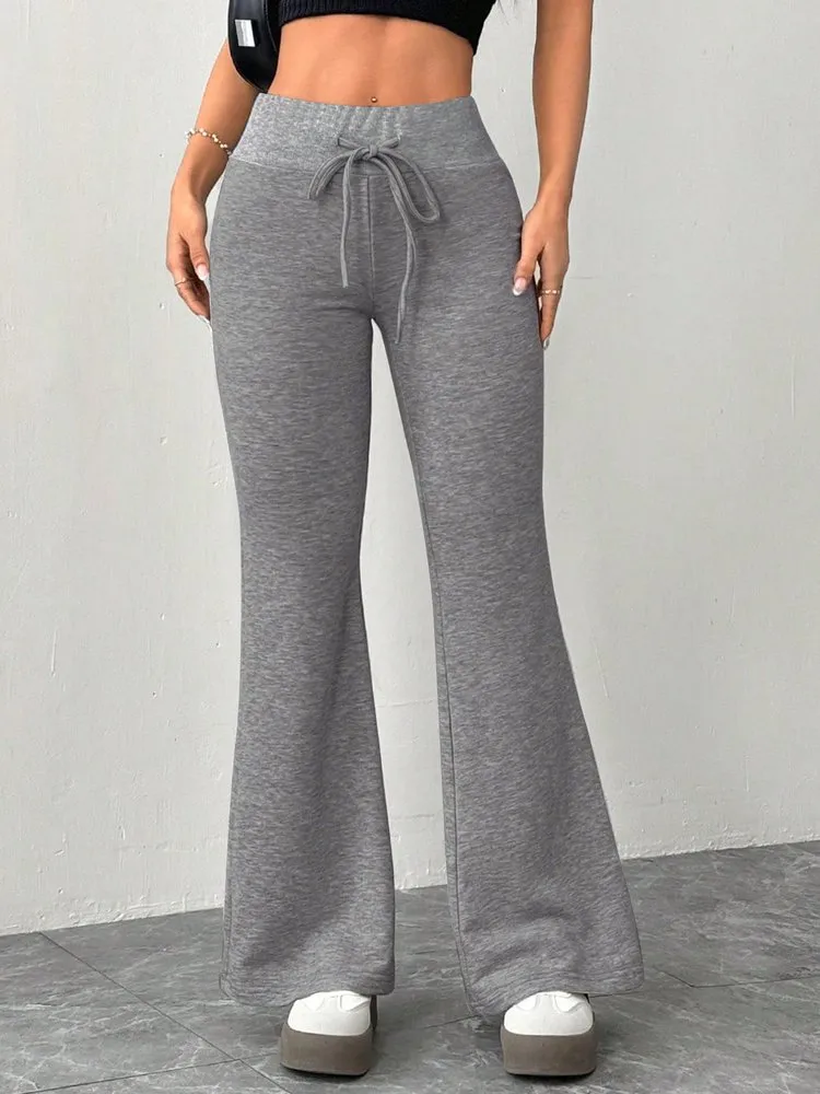 Home 77 Drawstring Flare Leg Pants