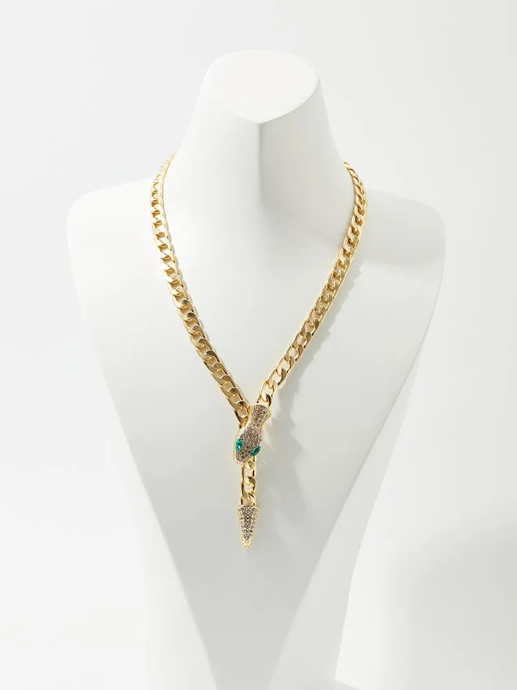 1pc-FOR MOM Diamond Snake Chain Necklace