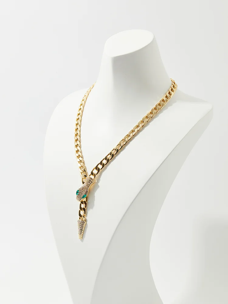 1pc-FOR MOM Diamond Snake Chain Necklace