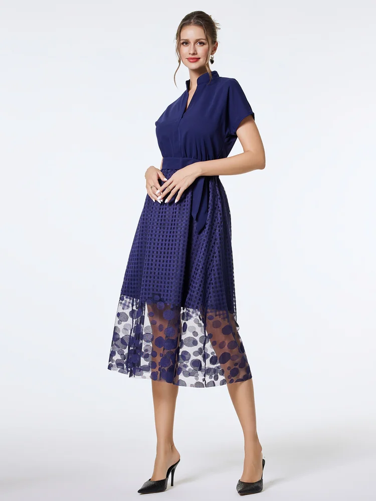 Patchwork A-Line Dress 136 Patchwork A-Line Dress