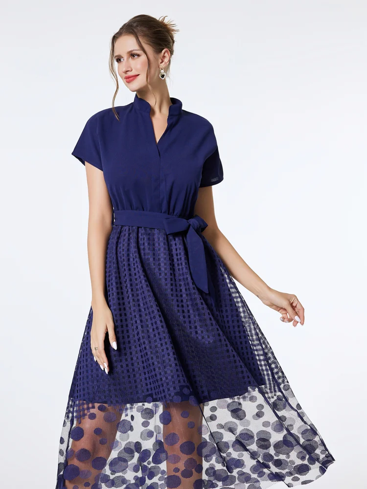 Patchwork A-Line Dress 137 Patchwork A-Line Dress