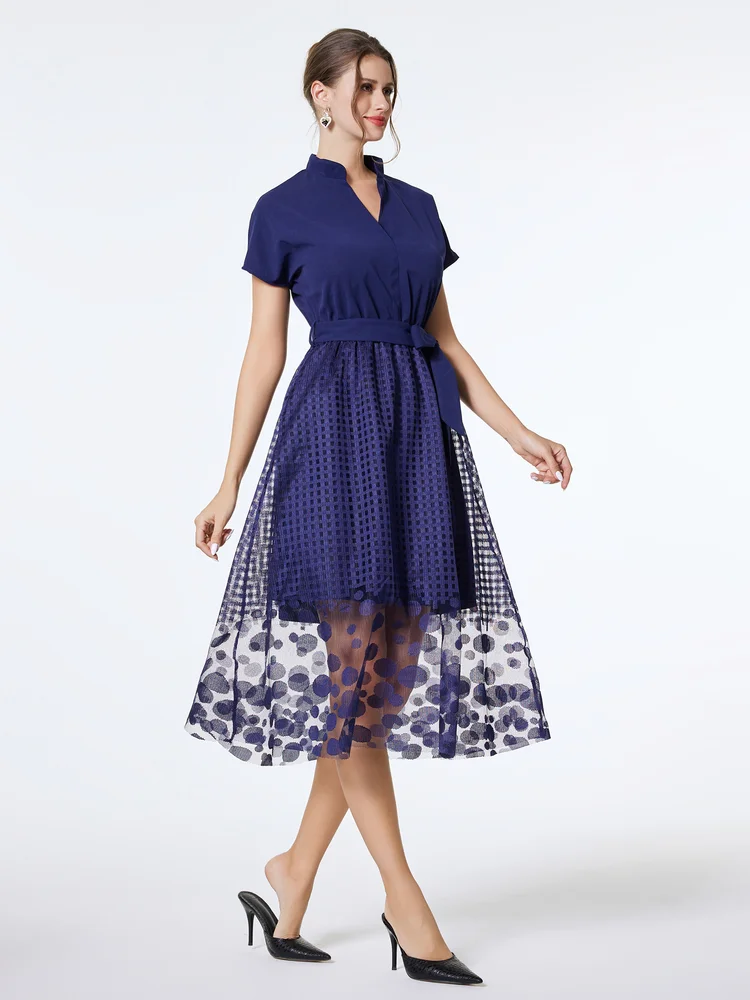Patchwork A-Line Dress 138 Patchwork A-Line Dress