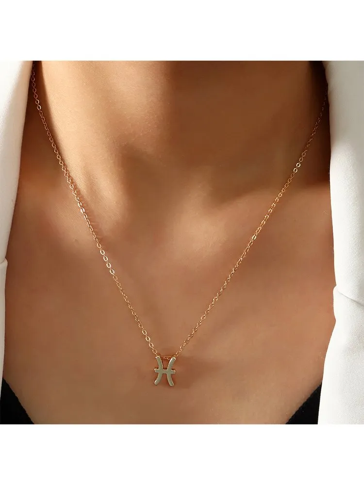 12 Sign Zodiac Necklace(One-size random shipment�?