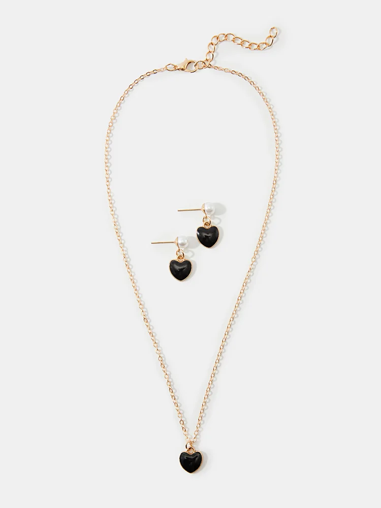 For MOM 3Pcs Sweet Hearts Jewellery Set