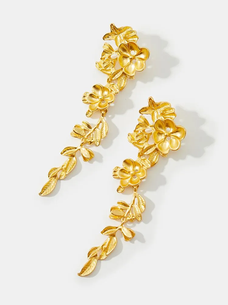 FOR MOM Gold Florals Earring