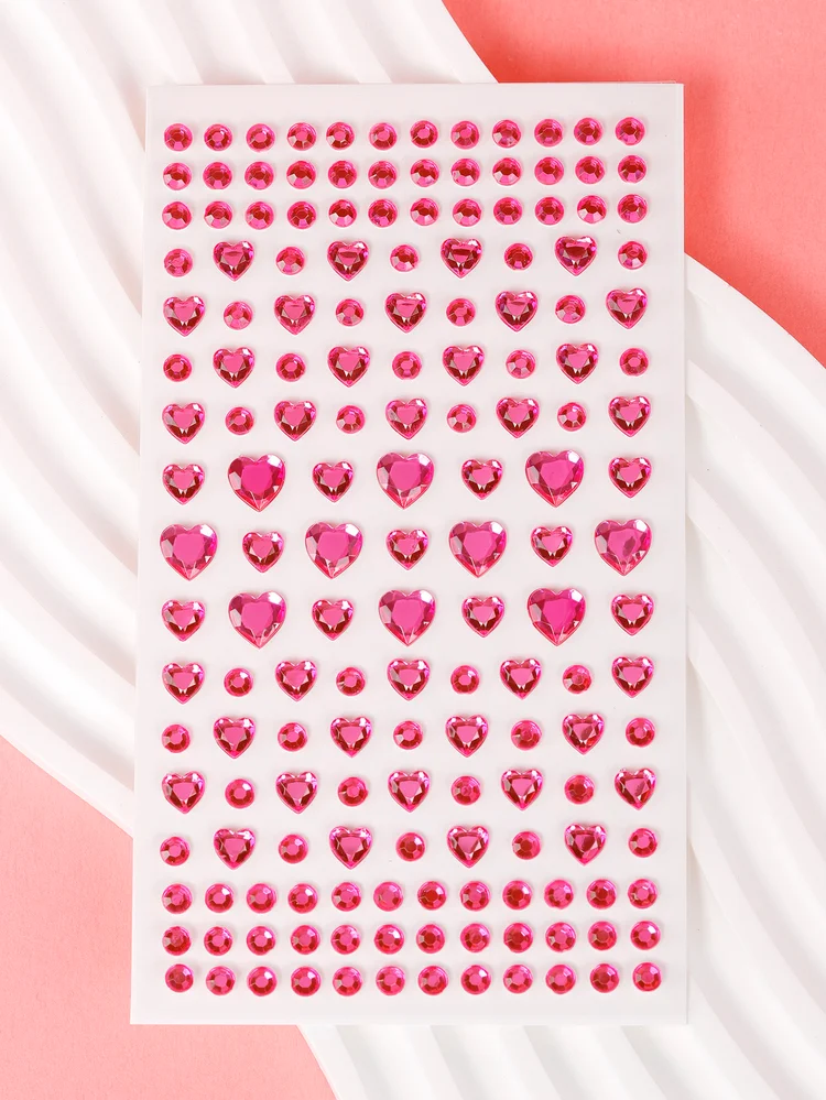 Heart Rhinestone Nail And Body Art