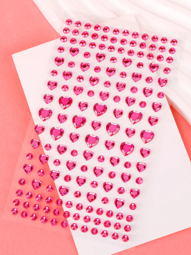 Heart Rhinestone Nail And Body Art