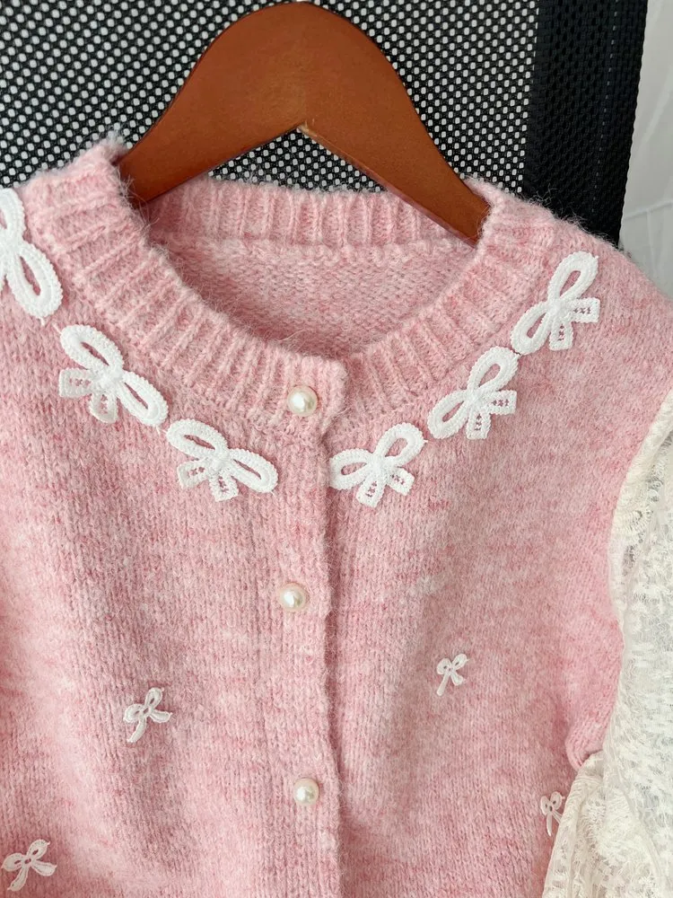 3D Embroidery Knit Cardigan