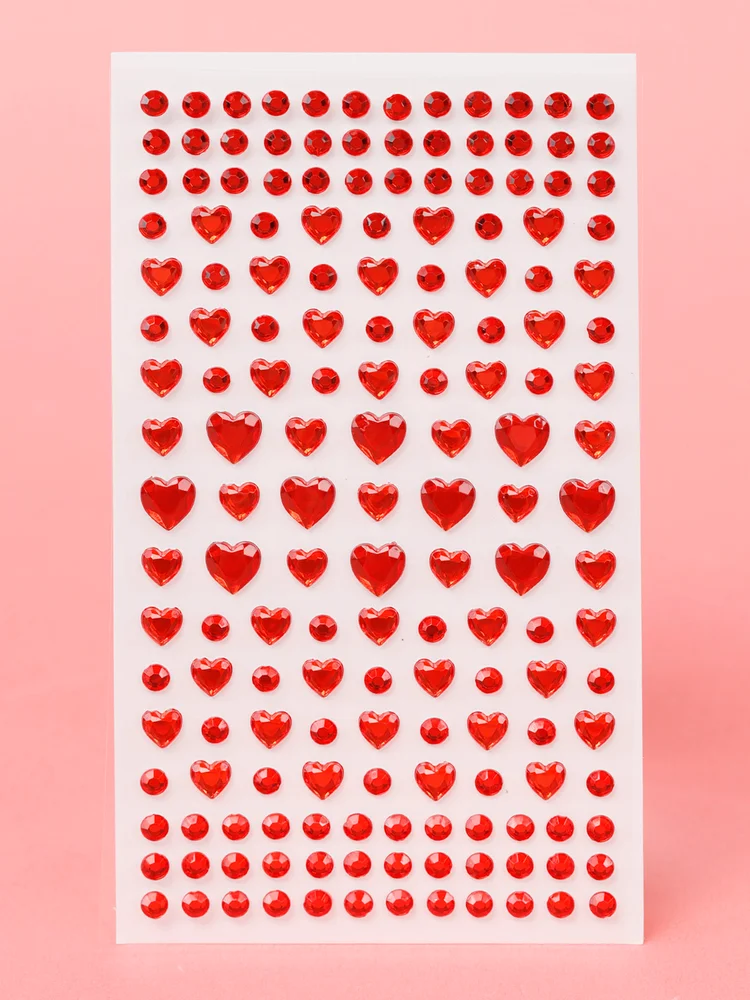 Heart Rhinestone Nail And Body Art
