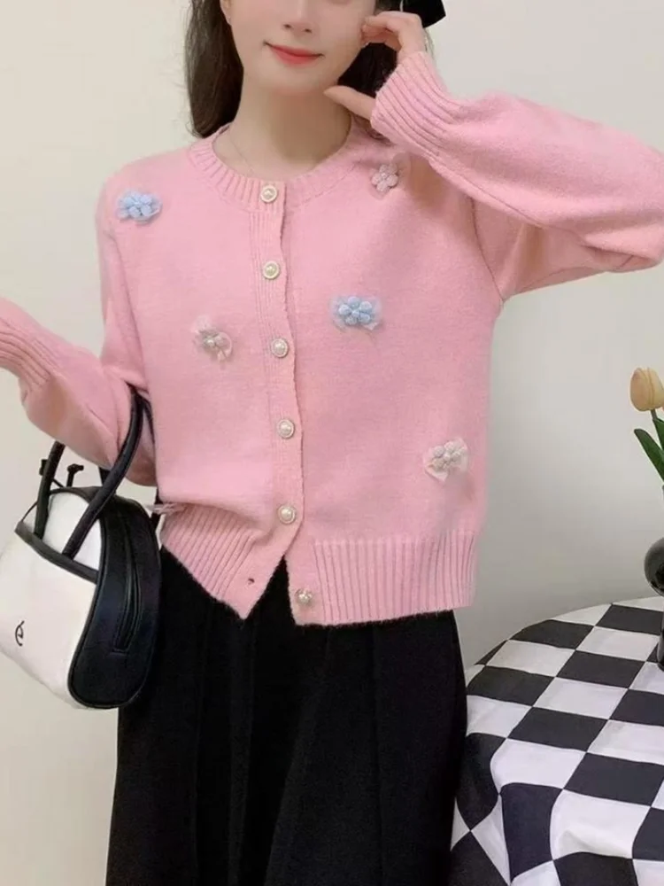 3D Embroidery Knit Cardigan