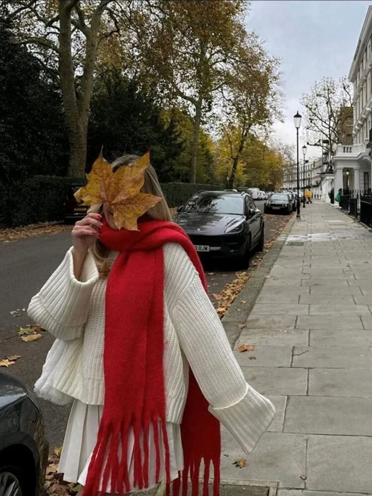 Mikasa Style Fringe Scarf