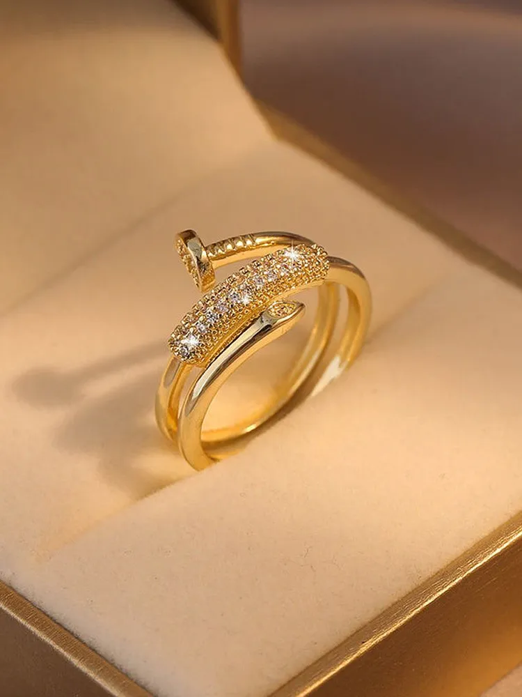 3 Layered Gold Ring
