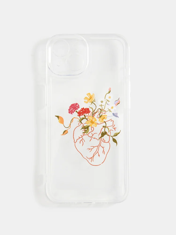 Transparent Floral Phone Case